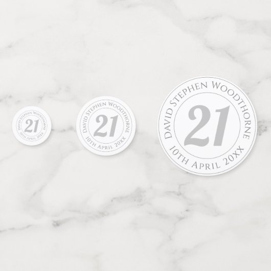 Herdenkingsdag geviering gepersonaliseerd confetti (Achterkanten)