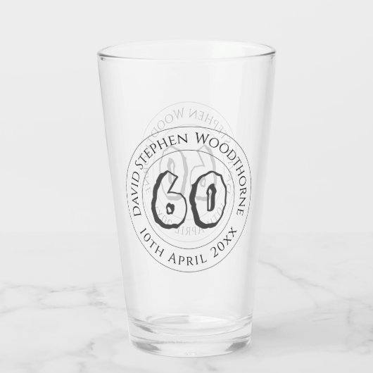 Herdenkingsdag geviering gepersonaliseerd glas (Achterkant)