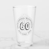 Herdenkingsdag geviering gepersonaliseerd glas (Voorkant)