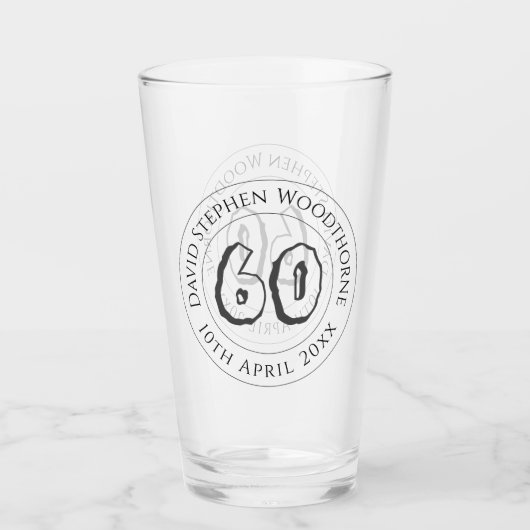 Herdenkingsdag geviering gepersonaliseerd glas (Voorkant)