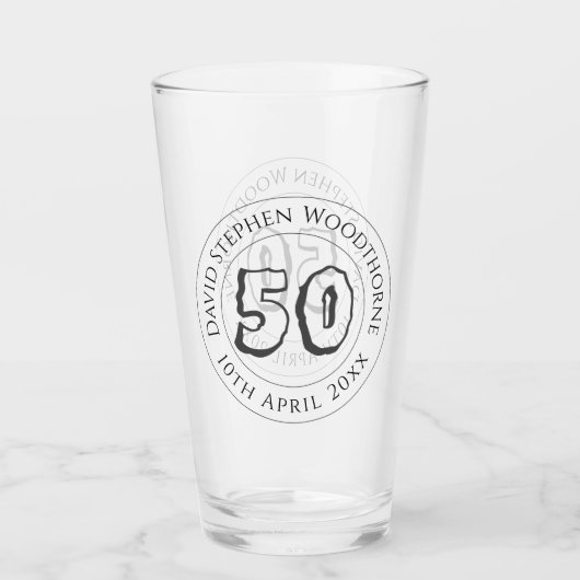 Herdenkingsdag geviering gepersonaliseerd glas (Voorkant)