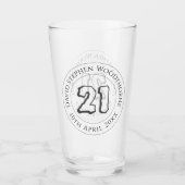 Herdenkingsdag geviering gepersonaliseerd glas (Voorkant)