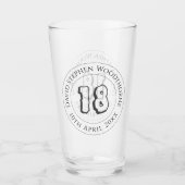 Herdenkingsdag geviering gepersonaliseerd glas (Voorkant)