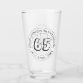 Herdenkingsdag geviering gepersonaliseerd glas (Voorkant)