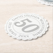 Herdenkingsdag geviering gepersonaliseerd kartonnen onderzetters (Gekanteld)