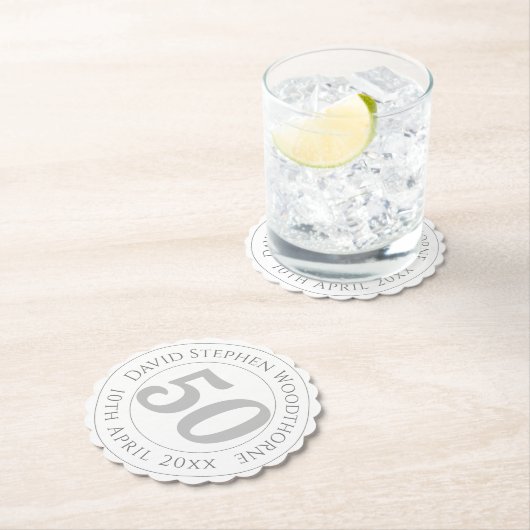 Herdenkingsdag geviering gepersonaliseerd kartonnen onderzetters (Insitu)