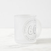 Herdenkingsdag geviering gepersonaliseerd matglas koffiemok (Voorkant rechts)