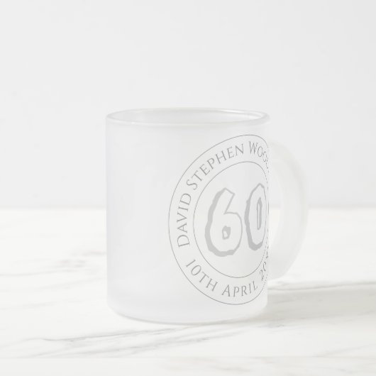 Herdenkingsdag geviering gepersonaliseerd matglas koffiemok (Voorkant rechts)