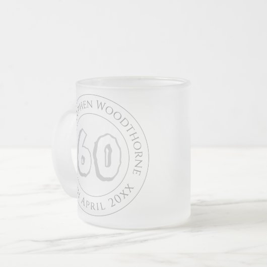 Herdenkingsdag geviering gepersonaliseerd matglas koffiemok (Voorkant links)