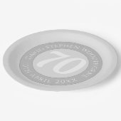 Herdenkingsdag geviering gepersonaliseerd papieren bordje (Gekanteld)