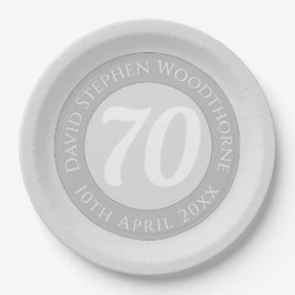 Herdenkingsdag geviering gepersonaliseerd papieren bordje