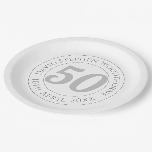 Herdenkingsdag geviering gepersonaliseerd papieren bordje (Gekanteld)