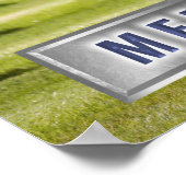 Herdenkingsdag gevouwen vlag poster (Hoek)