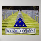 Herdenkingsdag gevouwen vlag poster (Voorkant)