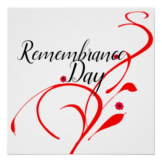 Herdenkingsdag Glossy Poster: Een rode klaproos da Perfect Poster (Voorkant)