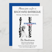 Herdenkingsdag helden Uitnodiging (Voorkant / Achterkant)