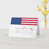 Herdenkingsdag Herdenking Heroes Flag en Dove Kaart (Gele Bloem)