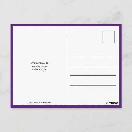 Herdenkingsdag Holocaust Briefkaart (Achterkant)