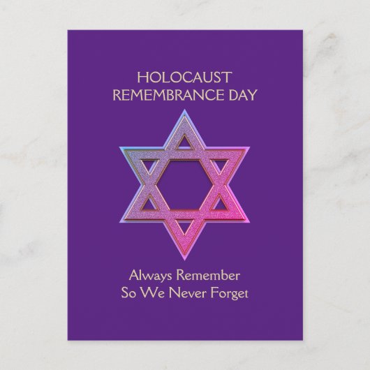 Herdenkingsdag Holocaust Briefkaart (Voorkant)