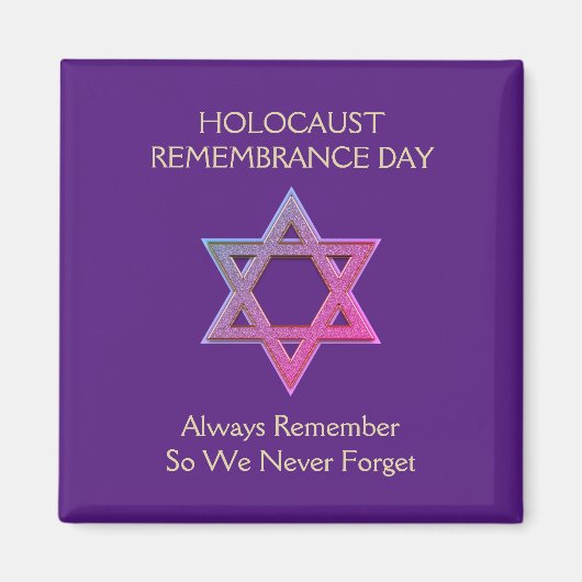 Herdenkingsdag holocaust magneet (Voorkant)