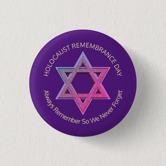 Herdenkingsdag holocaust ronde button 3,2 cm (Voorkant)