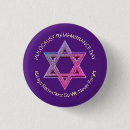 Herdenkingsdag holocaust ronde button 3,2 cm