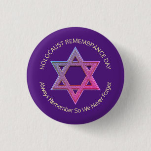 Herdenkingsdag holocaust ronde button 3,2 cm
