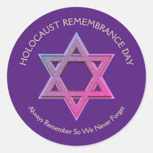 Herdenkingsdag holocaust ronde sticker