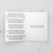 Herdenkingsdag Kale adelaar op een kruis Kaart (Binnen)