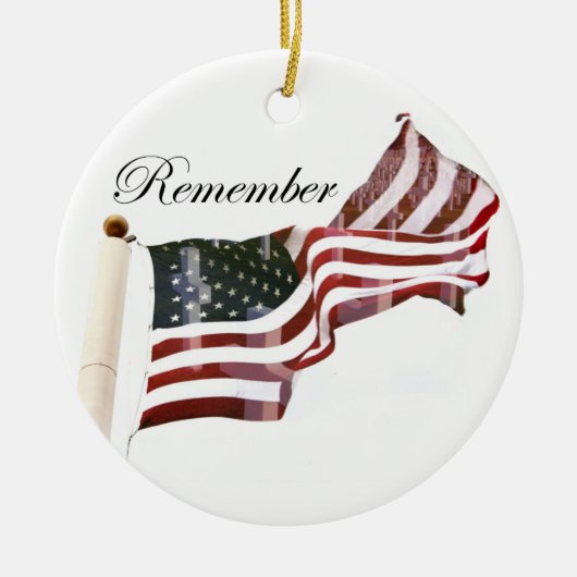 Herdenkingsdag - Kruisingen binnen de oude glorie Keramisch Ornament (Voorkant)