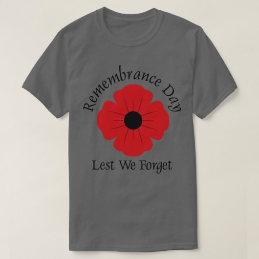 Herdenkingsdag Lest We vergeten T-shirt (Design voorkant)