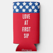 Herdenkingsdag "Liefde bij eerste slok" huwelijksg Seltzer Blikjeskoeler (Achterkant)