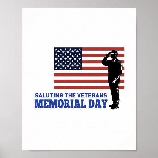Herdenkingsdag met waardering voor het patriottisc poster (Voorkant)