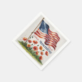 Herdenkingsdag Napkins Never Forget Home of the Fr Servet (Hoek)