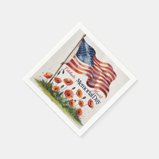 Herdenkingsdag Napkins Never Forget Home of the Fr Servet (Hoek)