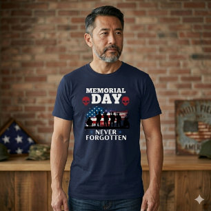 Herdenkingsdag Nooit Vergeten Patriotische Soldaat T-shirt