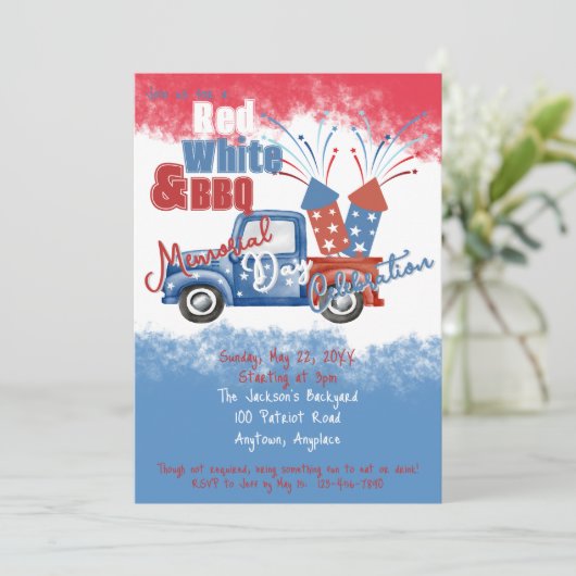 Herdenkingsdag Onafhankelijkheidsdag BBQ-feest Kaart (Staand voorkant)
