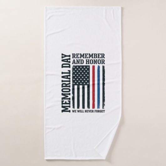 Herdenkingsdag Onthoud En Eer Hulde Vector Des Badhanddoek (Badhanddoek)