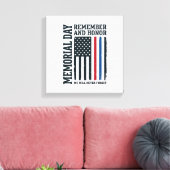Herdenkingsdag Onthoud En Eer Hulde Vector Des Canvas Afdruk (Insitu (Woonkamer))