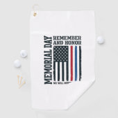 Herdenkingsdag Onthoud En Eer Hulde Vector Des Golfhanddoek (Insitu)