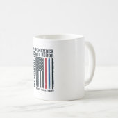 Herdenkingsdag Onthoud En Eer Hulde Vector Des Koffiemok (Voorkant rechts)