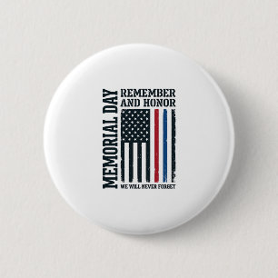 Herdenkingsdag Onthoud En Eer Hulde Vector Des Ronde Button 5,7 Cm