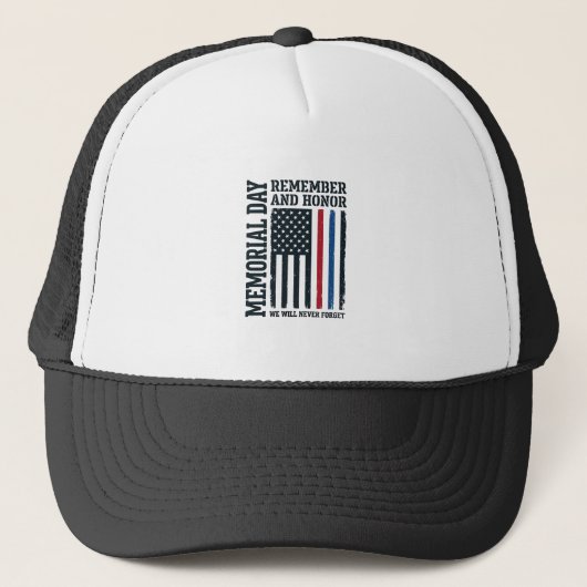 Herdenkingsdag Onthoud En Eer Hulde Vector Des Trucker Pet (Voorkant)