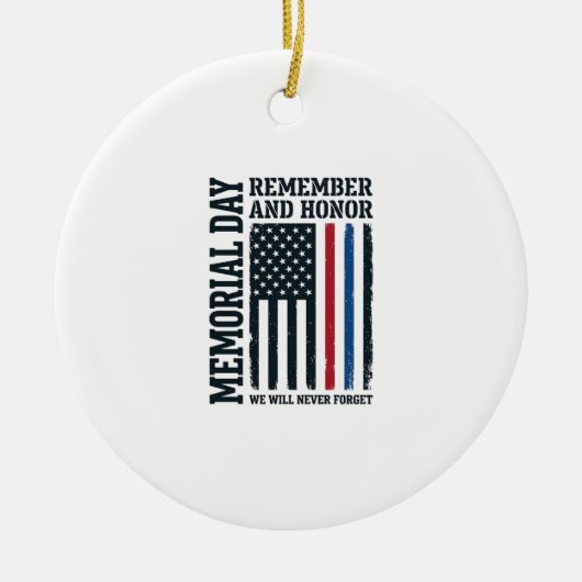 Herdenkingsdag Onthoud En Eer Hulde Vector Ontwerp Keramisch Ornament (Voorkant)