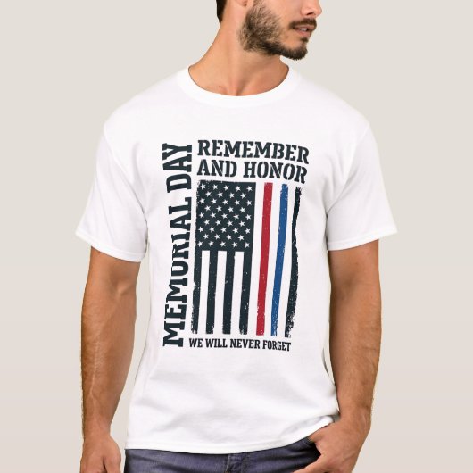 Herdenkingsdag Onthoud En Eer Hulde Vector Ontwerp T-shirt (Voorkant)