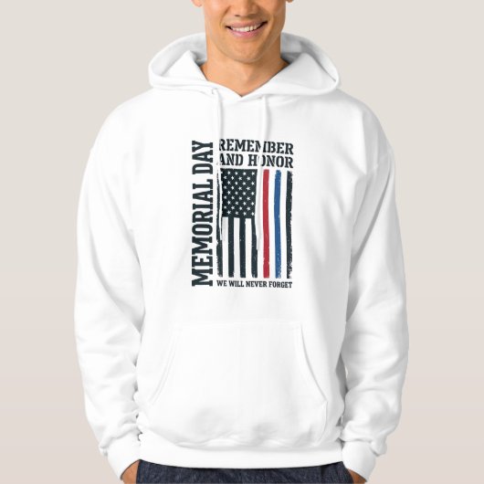 Herdenkingsdag Onthoud En Eer Tribut Vector Des Hoodie (Voorkant)