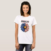 Herdenkingsdag Patriottische Bloem T-shirt (Voorkant volledig)