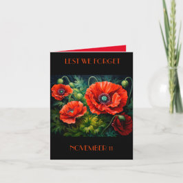 Herdenkingsdag Poppies. bewerkbaar Kaart