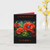 Herdenkingsdag Poppies. bewerkbaar Kaart (Gele Bloem)