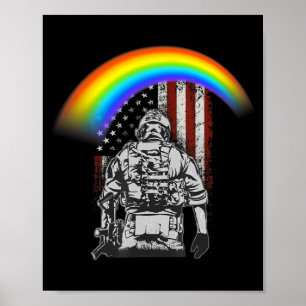 Herdenkingsdag regenboog amerikaanse vlag lgbtq mi poster